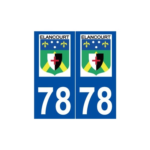78 Élancourt logo autocollant plaque stickers ville