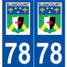 78 Élancourt logo autocollant plaque stickers ville