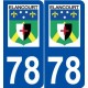 78 Élancourt logo autocollant plaque stickers ville