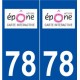 78 Épône logo autocollant plaque stickers ville