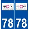 78 Épône logo autocollant plaque stickers ville