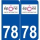 78 Épône logo autocollant plaque stickers ville