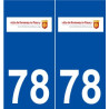 78 Fontenay-le-Fleury logo autocollant plaque stickers ville