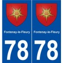 78 Fontenay-le-Fleury  blason autocollant plaque stickers ville