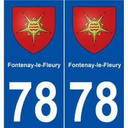 78 Fontenay-le-Fleury  blason autocollant plaque stickers ville