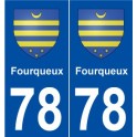 78 Fourqueux blason autocollant plaque stickers ville