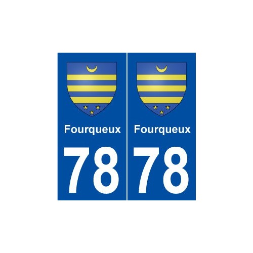 78 Fourqueux blason autocollant plaque stickers ville