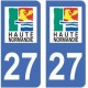 27 Eure autocollant plaque