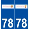 78 Fourqueux logo autocollant plaque stickers ville
