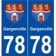 78 Gargenville blason autocollant plaque stickers ville