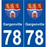78 Gargenville blason autocollant plaque stickers ville