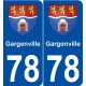 78 Gargenville blason autocollant plaque stickers ville