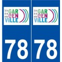 78 Gargenville logo autocollant plaque stickers ville