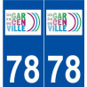 78 Gargenville logo autocollant plaque stickers ville