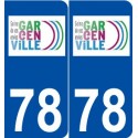 78 Gargenville logo autocollant plaque stickers ville