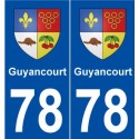 78 Guyancourt blason autocollant plaque stickers ville