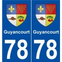 78 Guyancourt blason autocollant plaque stickers ville