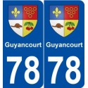 78 Guyancourt blason autocollant plaque stickers ville