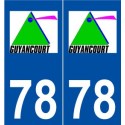 78 Guyancourt logo autocollant plaque stickers ville