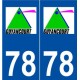 78 Guyancourt logo autocollant plaque stickers ville