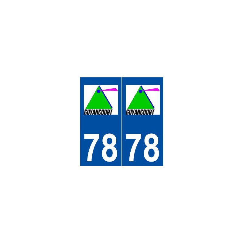 78 Guyancourt logo autocollant plaque stickers ville