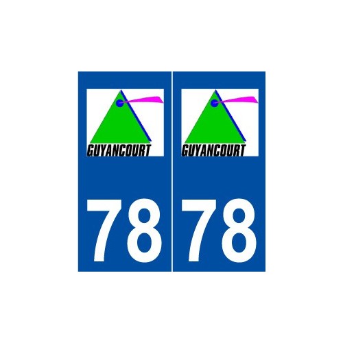 78 Guyancourt logo autocollant plaque stickers ville