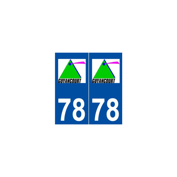 78 Guyancourt logo autocollant plaque stickers ville