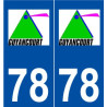 78 Guyancourt logo autocollant plaque stickers ville