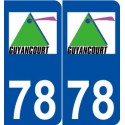 78 Guyancourt logo autocollant plaque stickers ville