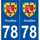 78 Houilles blason autocollant plaque stickers ville