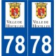 78 Houilles logo autocollant plaque stickers ville