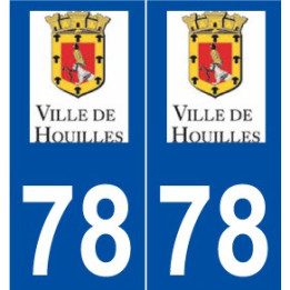 78 Houilles logo autocollant plaque stickers ville