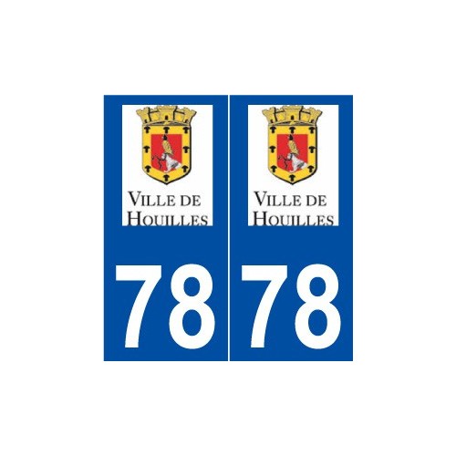 78 Houilles logo autocollant plaque stickers ville
