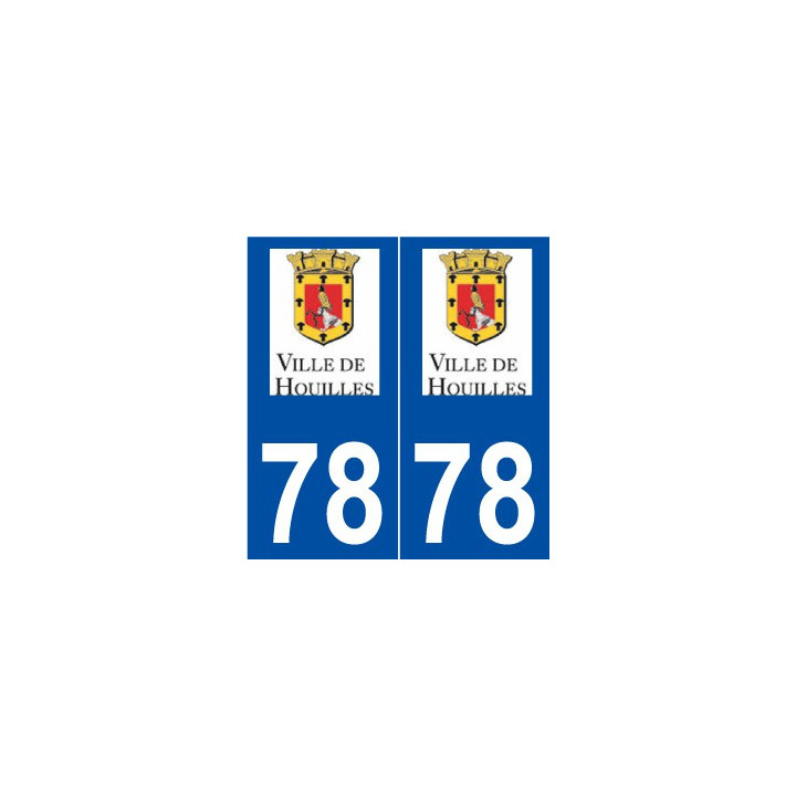 78 Houilles logo autocollant plaque stickers ville