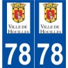 78 Houilles logo autocollant plaque stickers ville