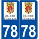 78 Houilles logo autocollant plaque stickers ville
