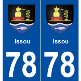 78 Issou blason autocollant plaque stickers ville