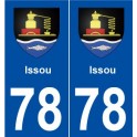 78 Issou blason autocollant plaque stickers ville