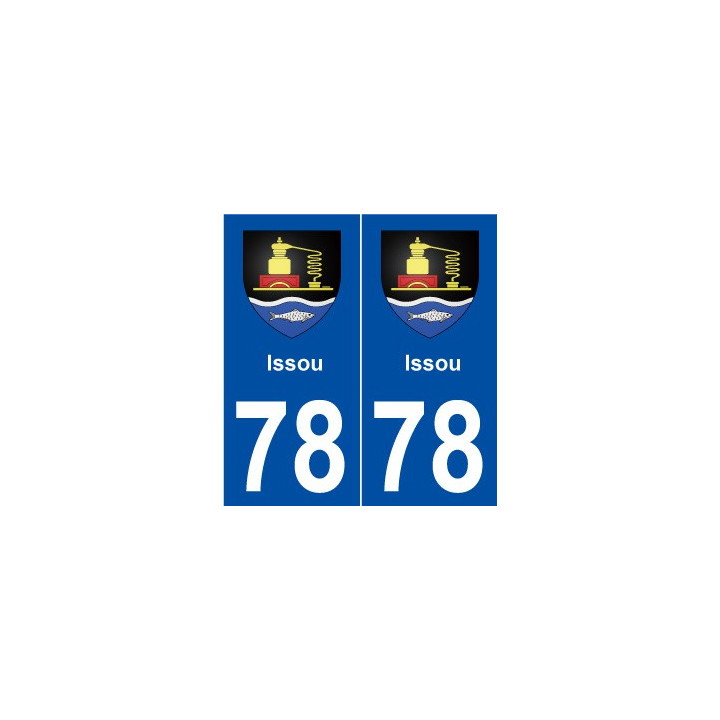 78 Issou blason autocollant plaque stickers ville