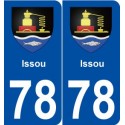 78 Issou blason autocollant plaque stickers ville