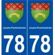 78 Jouars-Pontchartrain blason autocollant plaque stickers ville