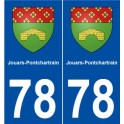 78 Jouars-Pontchartrain blason autocollant plaque stickers ville