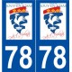 78 Jouy-en-Josas logo autocollant plaque stickers ville