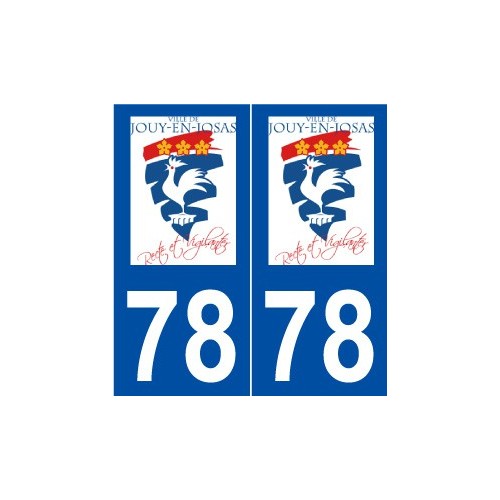 78 Jouy-en-Josas logo autocollant plaque stickers ville