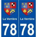 78 La Verrière blason autocollant plaque stickers ville