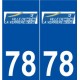 78 La Verrière logo autocollant plaque stickers ville