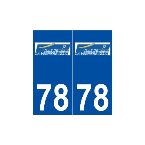 78 La Verrière logo autocollant plaque stickers ville