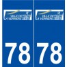 78 La Verrière logo autocollant plaque stickers ville