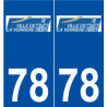 78 La Verrière logo autocollant plaque stickers ville