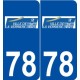 78 La Verrière logo autocollant plaque stickers ville